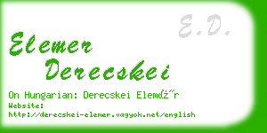 elemer derecskei business card